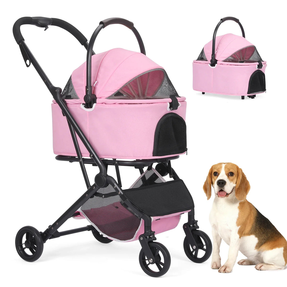 Foldable Dog Stroller | Up to 44 lbs