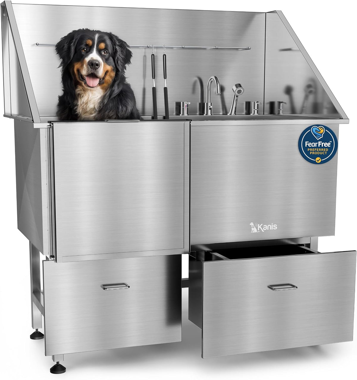 Professional Dog Washing Station 304 Stainless Steel Pets Grooming Tub