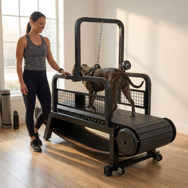 Dog Treadmill Designed for Indoor Exercise, Non-Motorized, Quiet Operation, Adjustable Speed, Built-in Brakes