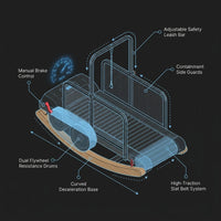 Dog Treadmill, Non-Motorized, Quiet, Smooth, Adjustable Pet Treadmill, Pit Bull Training Equipment with Brakes and Speedometer — How It Works