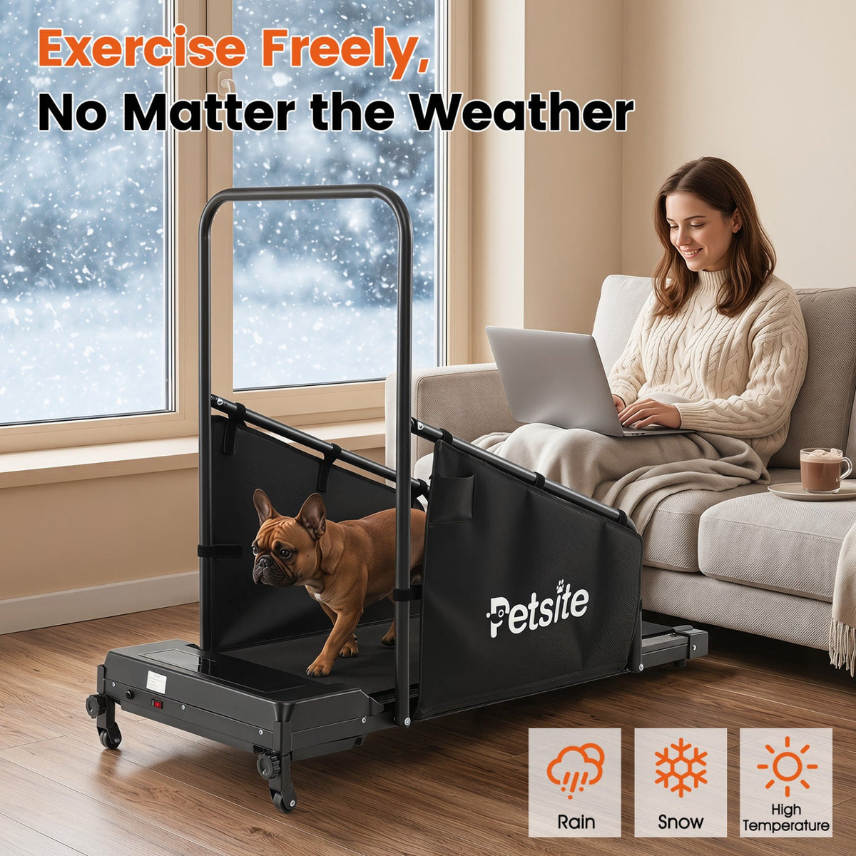 Dog Treadmill with Remote & LCD Display | Recommended Pet Weight Up to 130 lbs