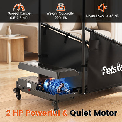 Dog Treadmill with Remote & LCD Display | Recommended Pet Weight Up to 130 lbs