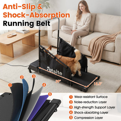 Dog Treadmill with Remote & LCD Display | Recommended Pet Weight Up to 130 lbs
