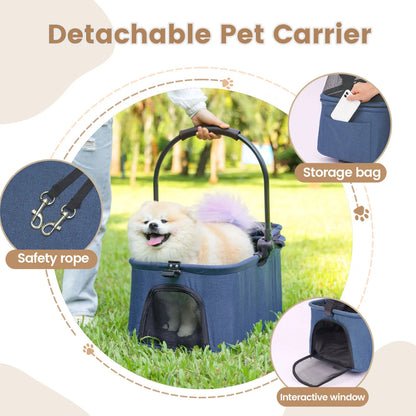Foldable Dog Stroller | Up to 44 lbs