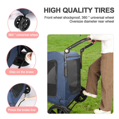 Heavy-Duty Dog Stroller for Large Dogs | Up to 120 lbs