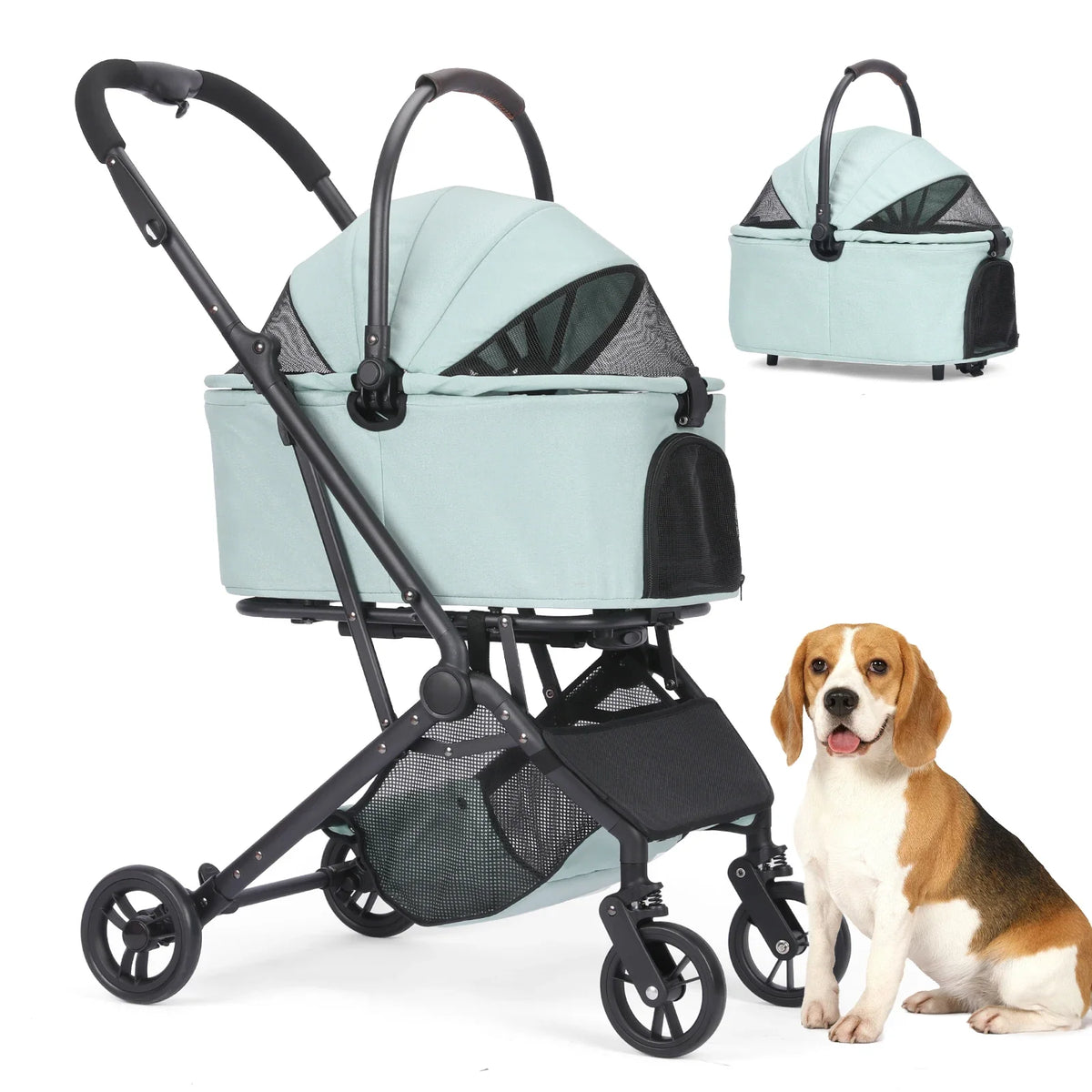 Foldable Dog Stroller | Up to 44 lbs