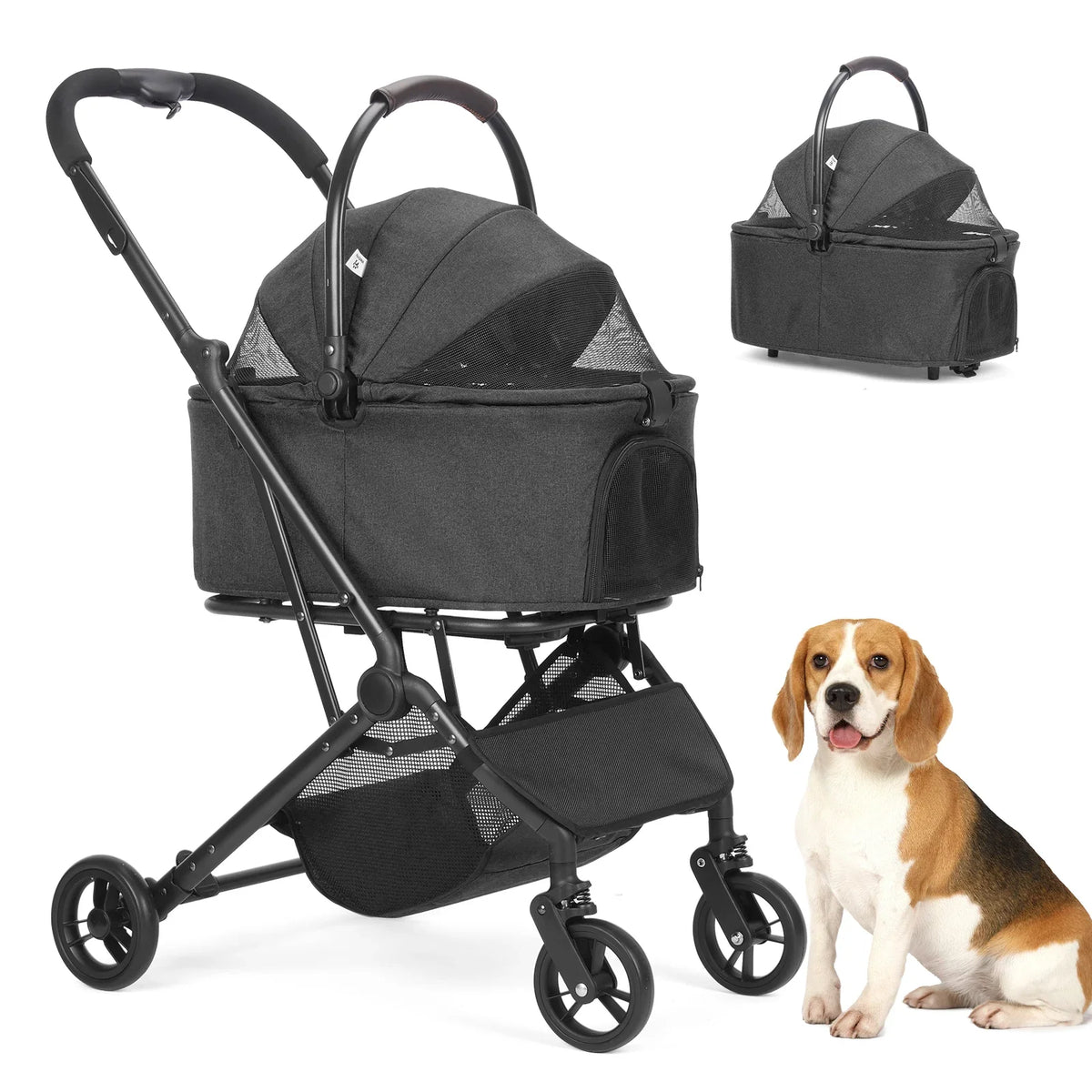Foldable Dog Stroller | Up to 44 lbs