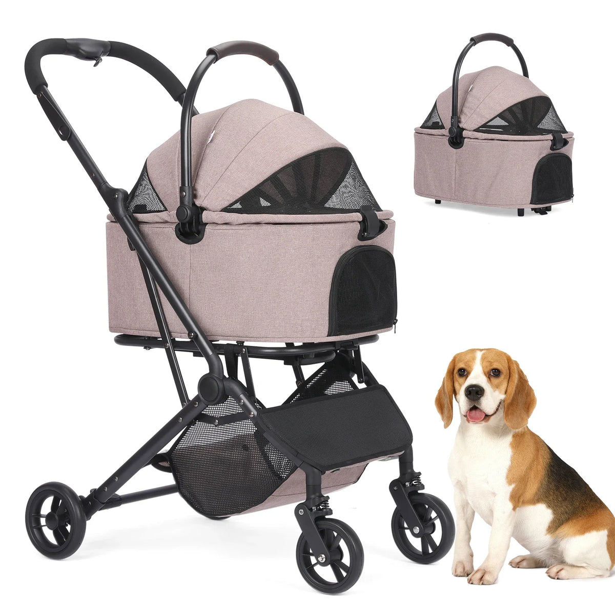 Foldable Dog Stroller | Up to 44 lbs