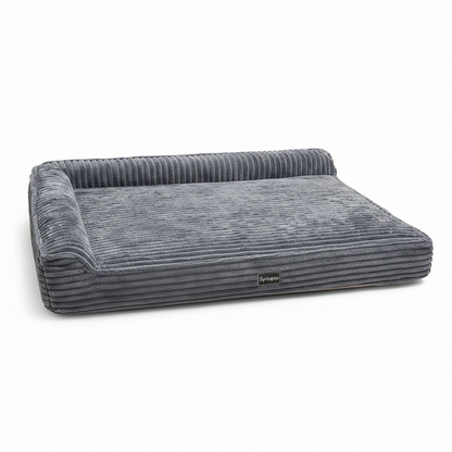 Orthopedic Memory Foam Dog Bed 7" Inch Thick Extra Large Dog Bed with Pillow 52"X36"X7" Includes Waterproof Liner & Durable Removable Cover, Grey