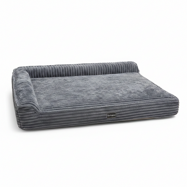 Orthopedic Memory Foam Dog Bed 7" Inch Thick Extra Large Dog Bed with Pillow 52"X36"X7" Includes Waterproof Liner & Durable Removable Cover, Grey
