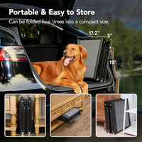 Dog Ramp for Cars, 71" L × 17.2" W, Extra-Long Foldable | Extra-Long for a Gentler Climb, Non-Slip Rug Surface, 250-Lb Capacity, Space-Saving Storage, Stable Support