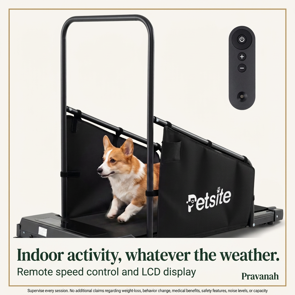 Dog Treadmill with Remote & LCD Display | Recommended Pet Weight Up to 130 lbs